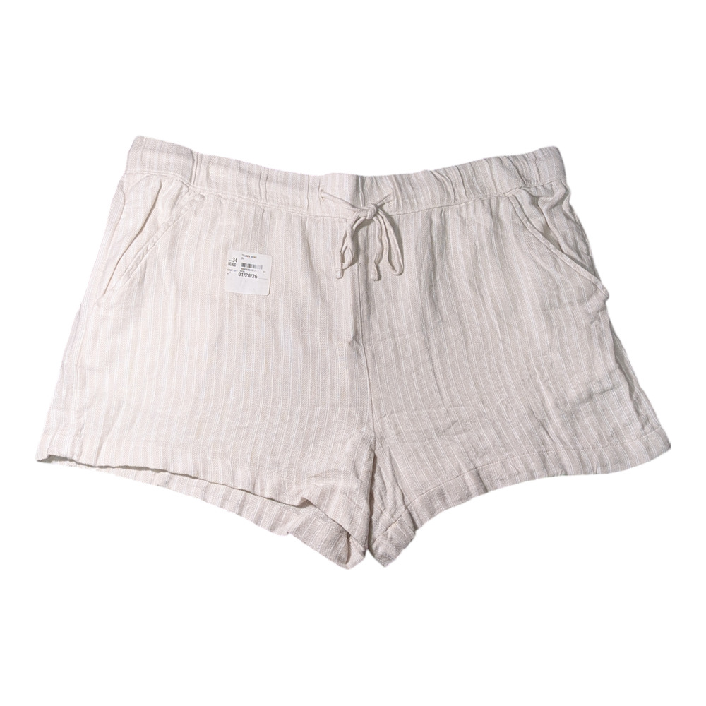 Time & Tru  - Tan Shorts With Stripes - Size XXXL 22  - NWOT - Summer Clothing